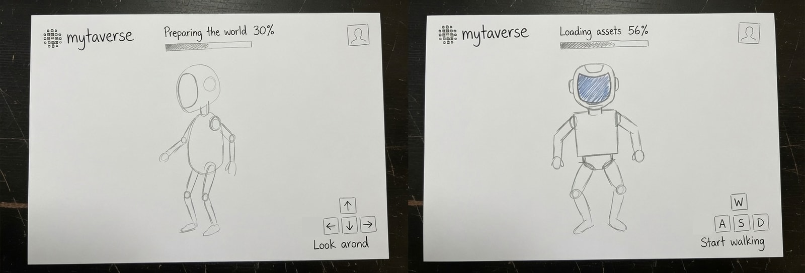 Early onboarding wireframes